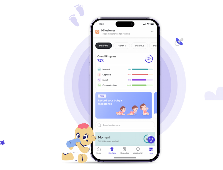 Baby Development App Child Growth and Development Milestone Tracker