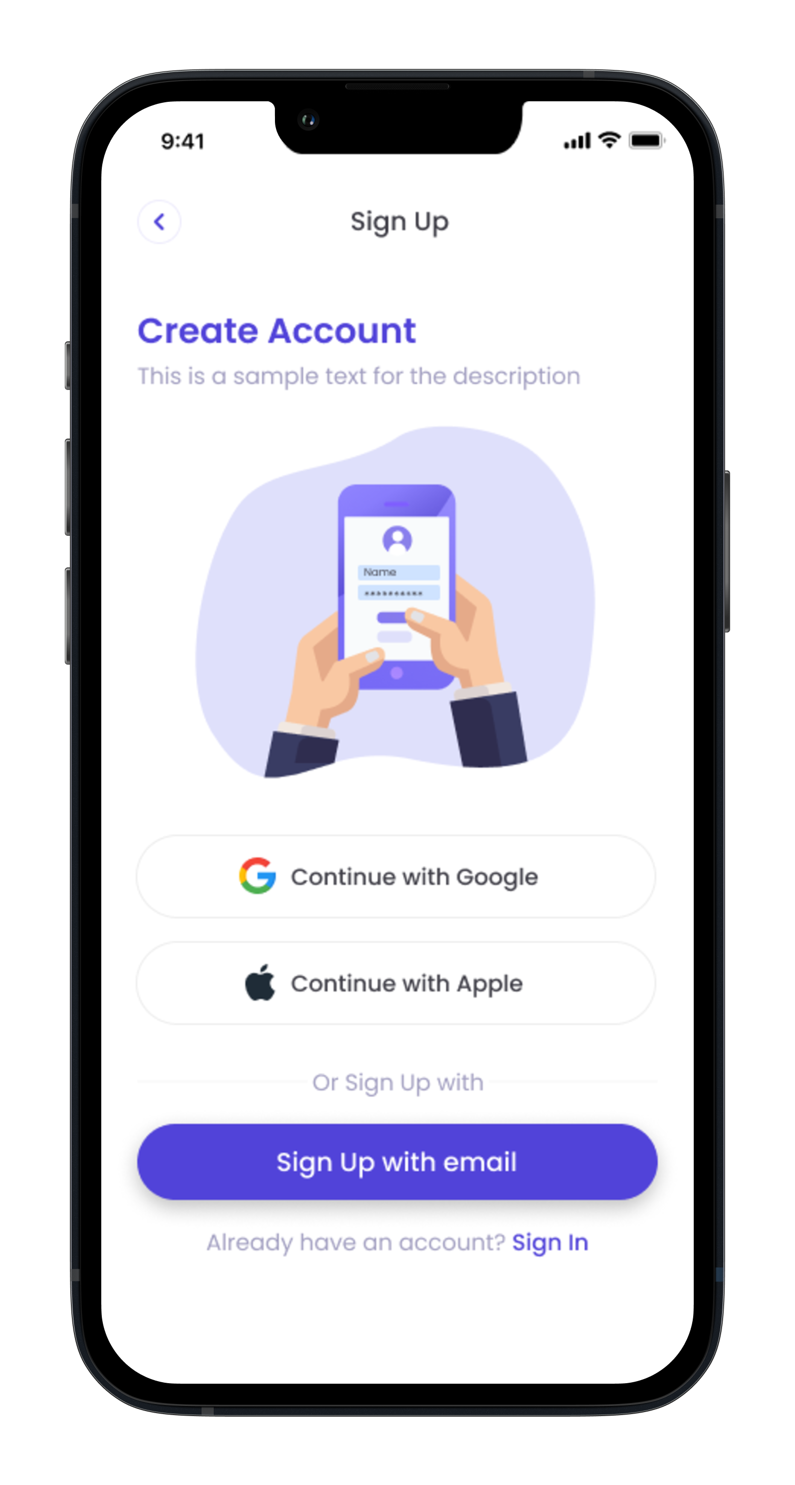 Create your account