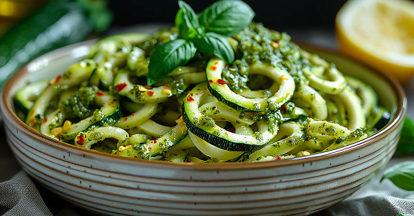 Zucchini Noodles with Pesto
