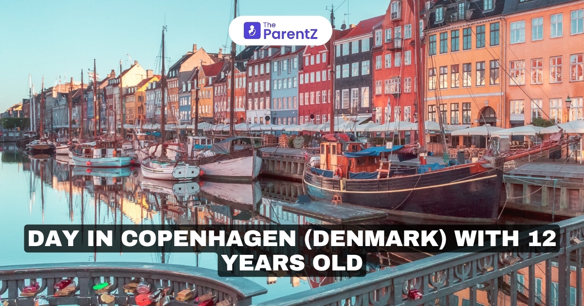 Day in Copenhagen (Denmark) with 12 years old