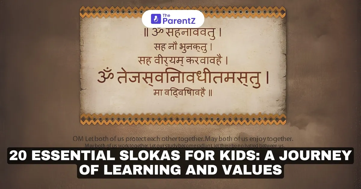 20 Essential Slokas for Kids: A Journey of Learning and Values