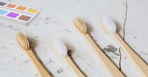 Toothbrush Painting Fun for Healthy Smiles