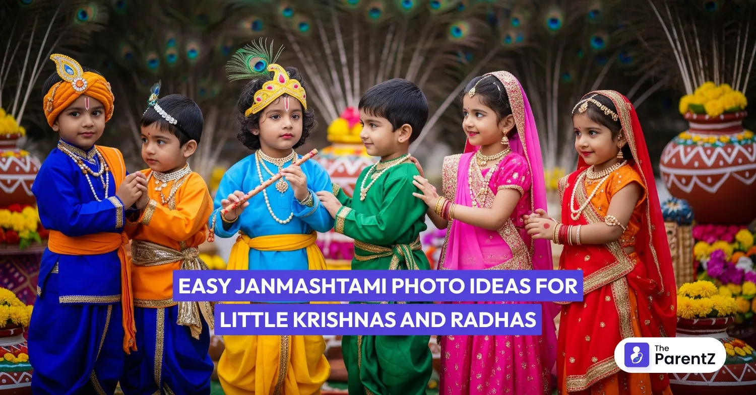 Easy Janmashtami Photo Ideas for Little Krishnas and Radhas