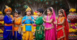 Easy Janmashtami Photo Ideas for Little Krishnas and Radhas