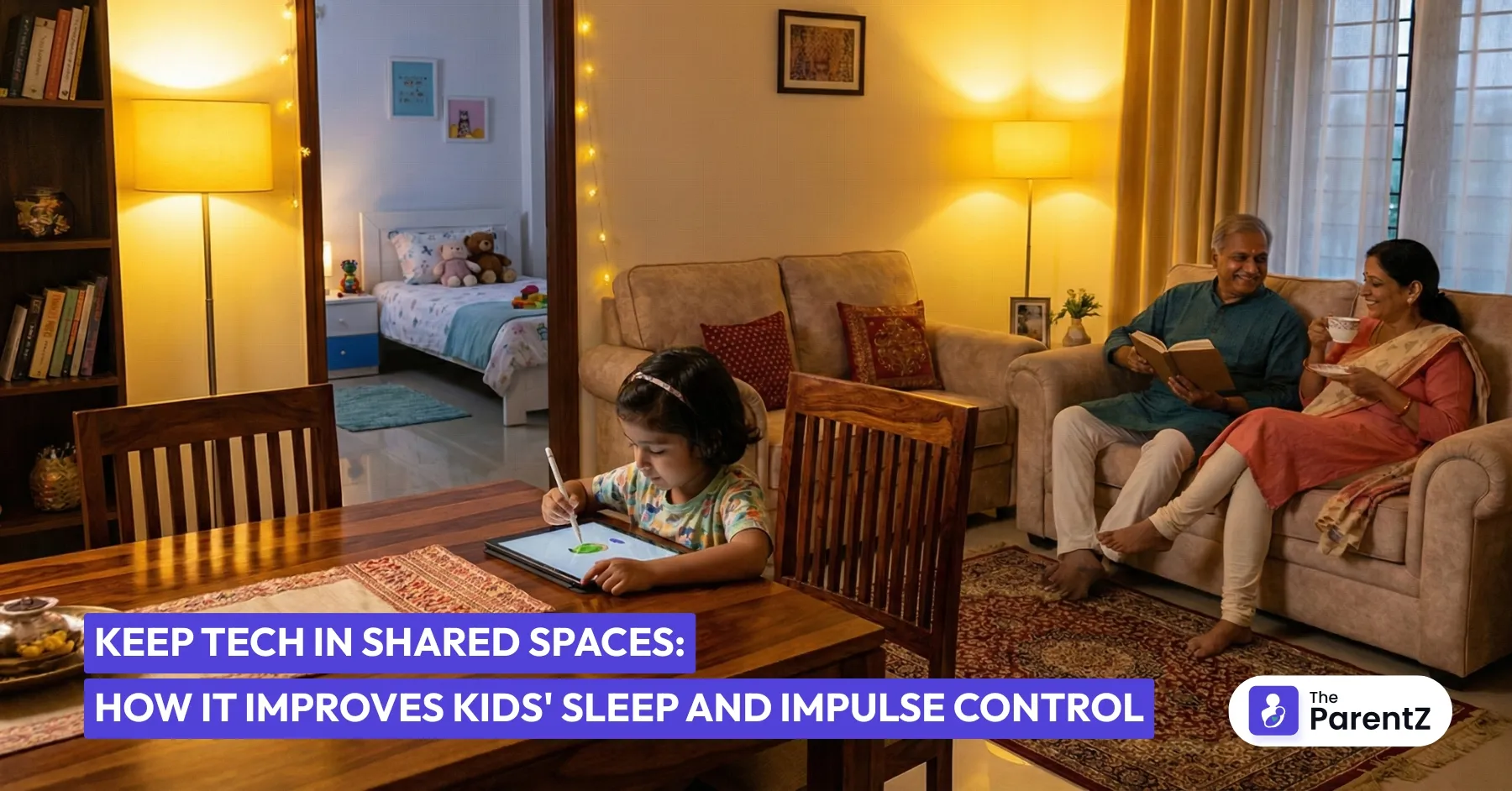 Keep Tech in Shared Spaces: How It Improves Kids' Sleep and Impulse Control