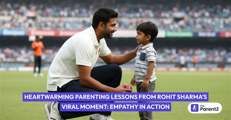 Heartwarming Parenting Lessons From Rohit Sharma’s Viral Moment: Empathy in Action